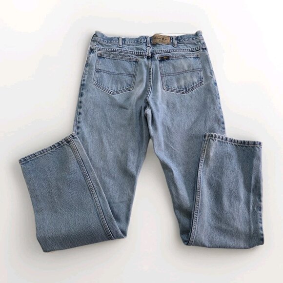 Blue Bay Jeans VTG Mens 34x34 (33) Blue Straight Leg Cotton Western Distressed - Picture 16 of 16